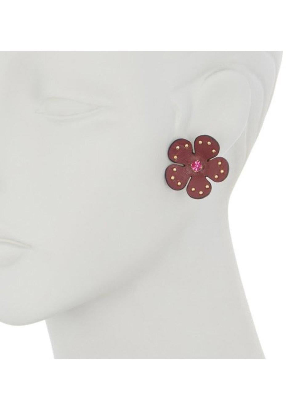 Kate Spade Blooming Bling Studded Leather Earrings - Picture 5 of 6